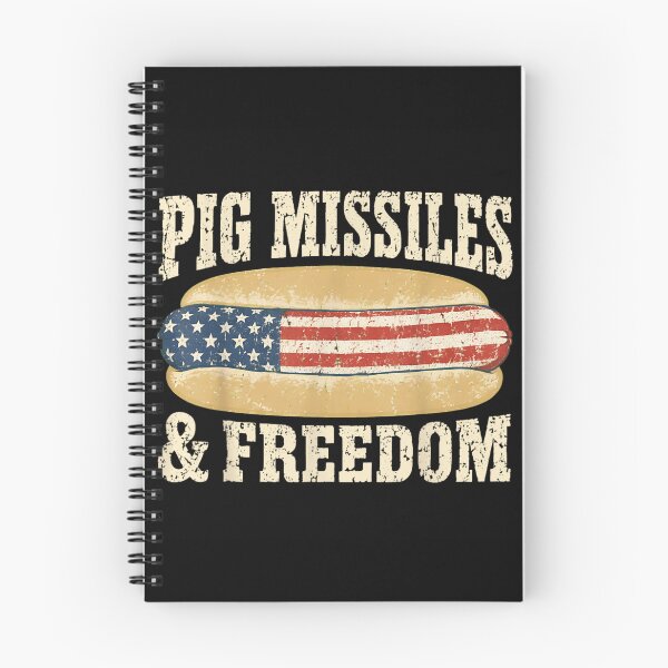 Item preview, Pig Missiles And Freedom Funny American Flag Hot Dog Patriotic BBQ designed and sold by WilliaMaler.