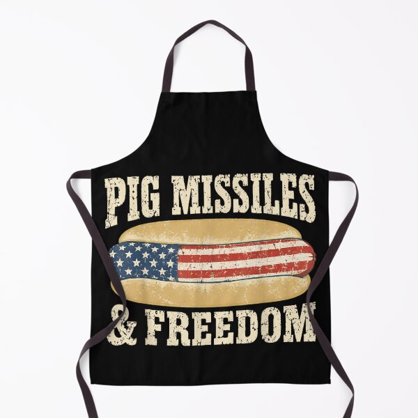 Item preview, Pig Missiles And Freedom Funny American Flag Hot Dog Patriotic BBQ designed and sold by WilliaMaler.