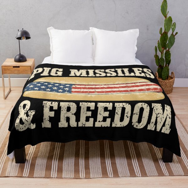 Item preview, Pig Missiles And Freedom Funny American Flag Hot Dog Patriotic BBQ designed and sold by WilliaMaler.