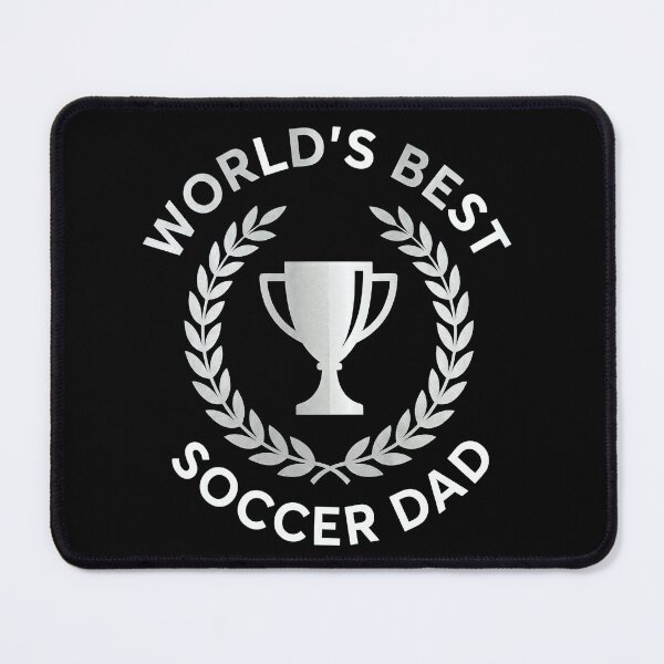 Item preview, Worlds Best Soccer Dad Trophy Laurel Wreath Emblem designed and sold by TeNovaStudio.