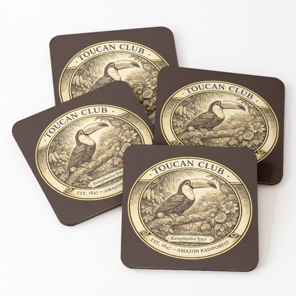 Item preview, Toucan Club Vintage Badge Amazon Rainforest Wildlife designed and sold by CalmCapy Co.