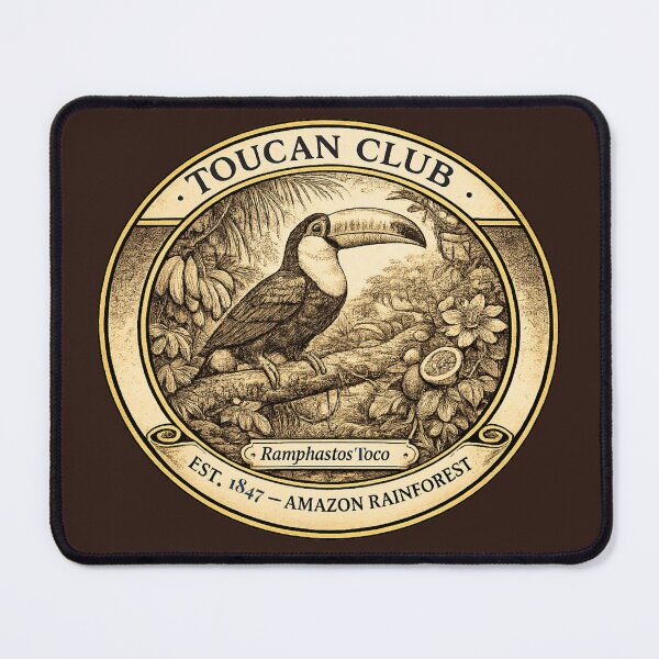 Item preview, Toucan Club Vintage Badge Amazon Rainforest Wildlife designed and sold by CalmCapy Co.