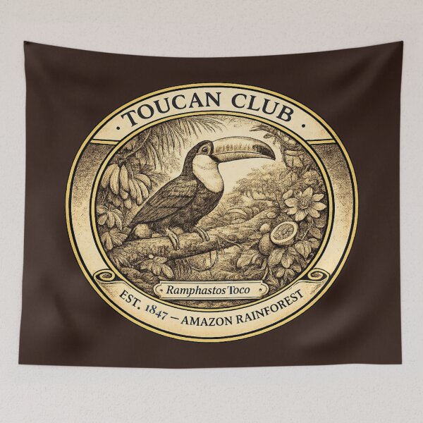 Item preview, Toucan Club Vintage Badge Amazon Rainforest Wildlife designed and sold by CalmCapy Co.