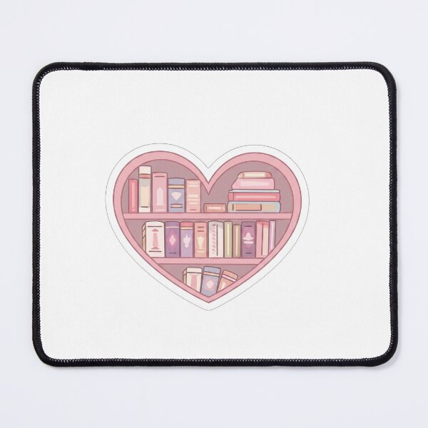 Artikelvorschau, Herz-Bücherregal-Aufkleber | Rosa Aufkleber für Bücherliebhaber | Kawaii-Bibliotheksaufkleber | BookTok-Aufkleber | Geschenk für Leser entworfen und verkauft von CUTE & FUN CREATIONS.