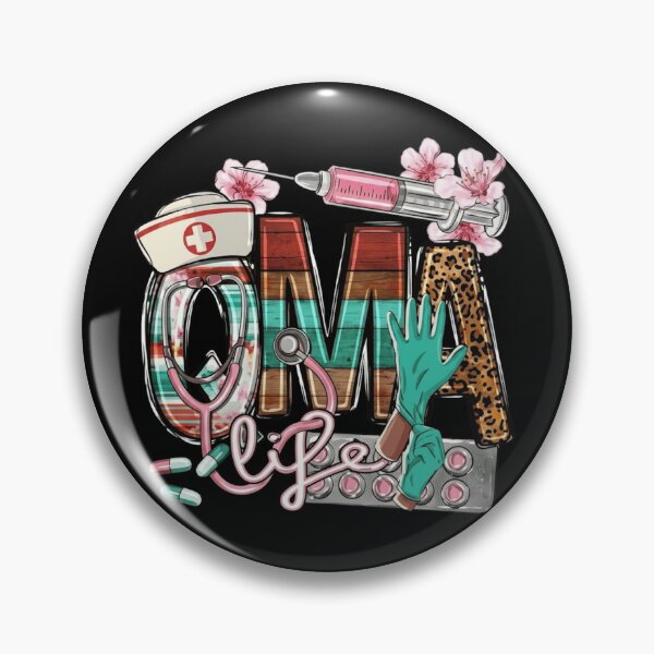 Item preview, Oma Life Nursing Grandmother Floral Leopard Retro Nurse Design designed and sold by haitrieuic96.