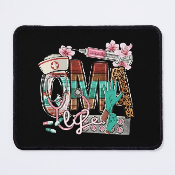 Item preview, Oma Life Nursing Grandmother Floral Leopard Retro Nurse Design designed and sold by haitrieuic96.
