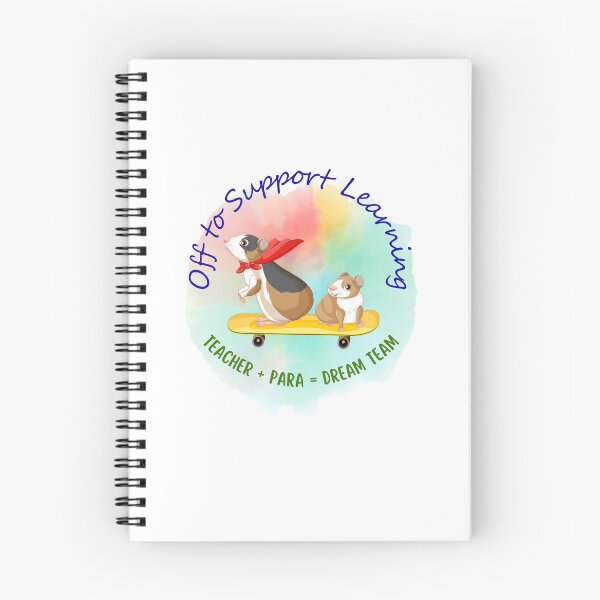 Item preview, Super Hero Hamster and Friend Riding a Skateboard.  Off to Support Learning. Teacher and Para. Dream Team. Gift for a Para. Gift for a Paraeducator.  designed and sold by ShrimpAndGrits.