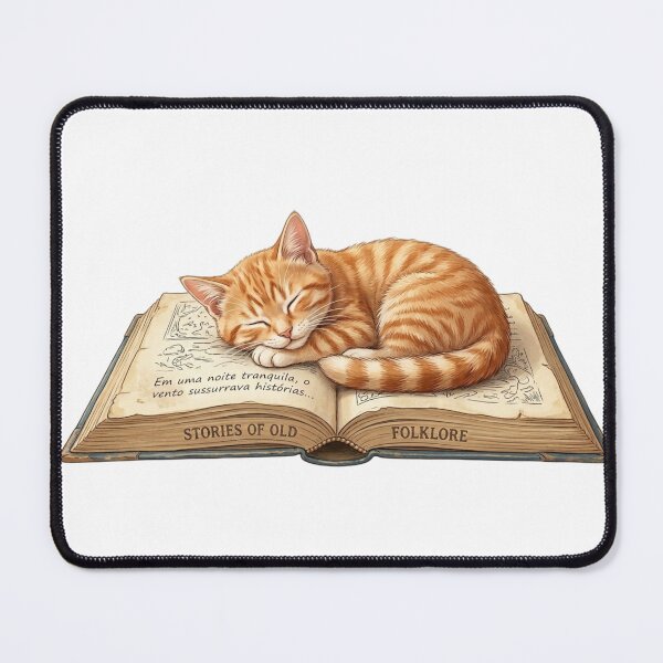 Item preview, Cozy Cat Sleeping on Vintage Book designed and sold by Carrinho21.