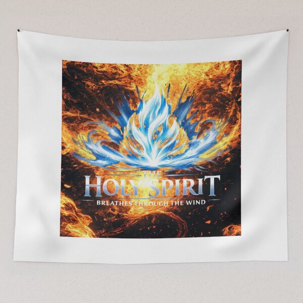 Item preview, The Holy Spirit Breathes Through the Wind – Divine Flame Art designed and sold by MastersDesignNk.