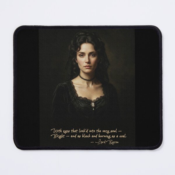 Item preview, With eyes burning as a coal – Lord Byron Dark Academia Portrait designed and sold by Contrast-Factory.
