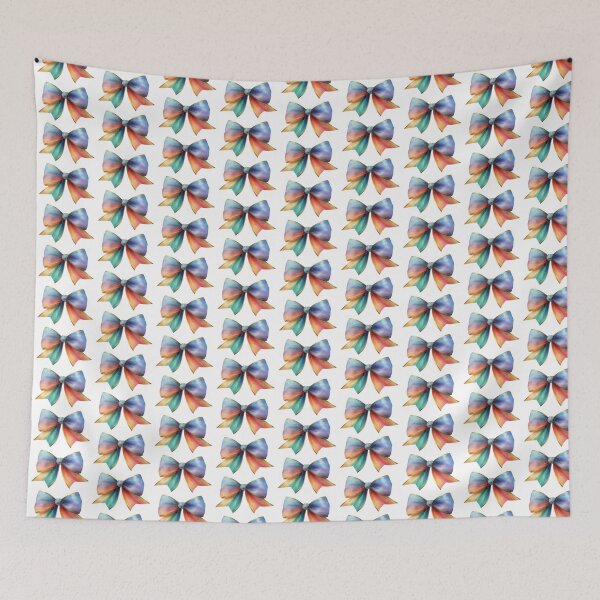 Item preview, Rainbow Pastel Bow Coquette Aesthetic designed and sold by CraftDesignAlchemy.