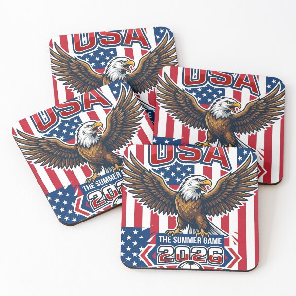 Item preview, USA The Summer Game 2026 Soccer Eagle Mascot designed and sold by laughingshirts.