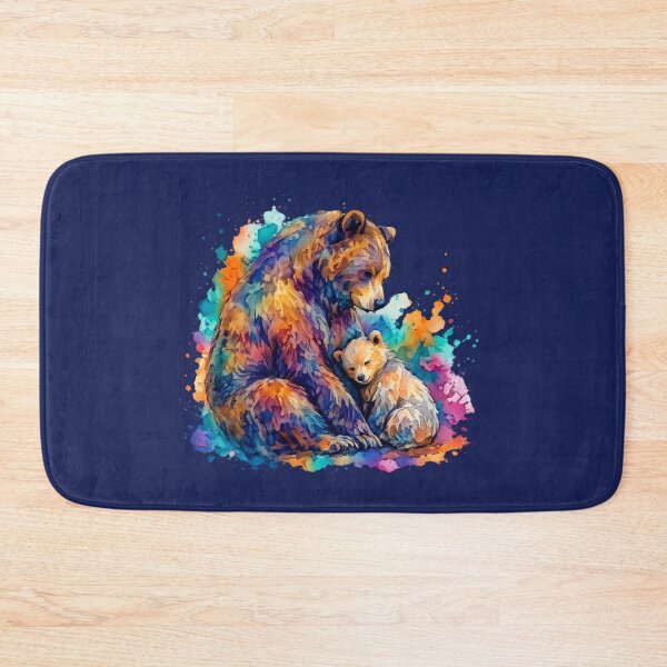Item preview, Papa Bear and Cub Colorful Father’s Day Watercolor designed and sold by LuminShadowArt.