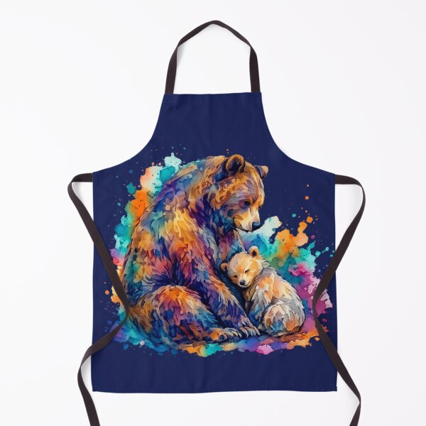 Item preview, Papa Bear and Cub Colorful Father’s Day Watercolor designed and sold by LuminShadowArt.