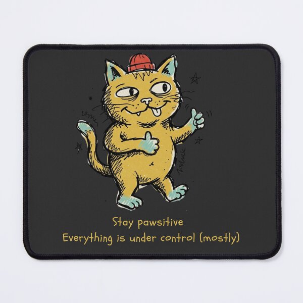 Item preview, Cool Thumbs Up Cat in Beanie Doodle designed and sold by PM.