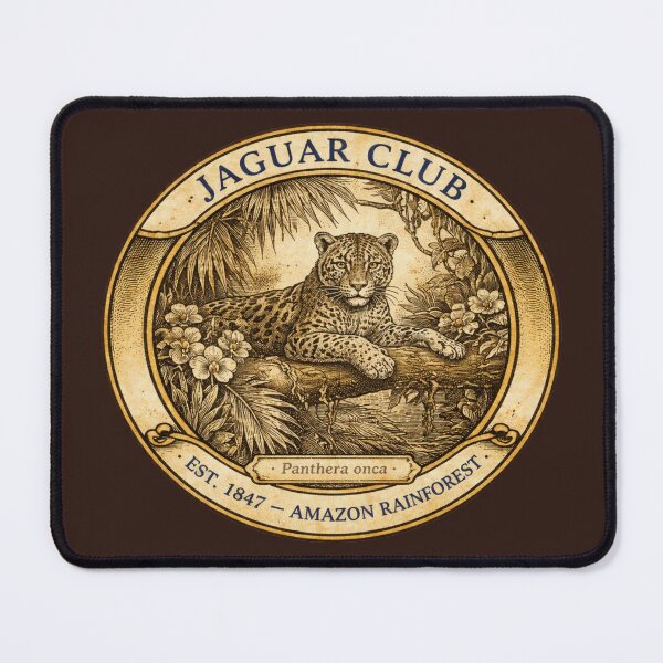 Item preview, Jaguar Club Vintage Badge Amazon Rainforest Wildlife designed and sold by CalmCapy Co.