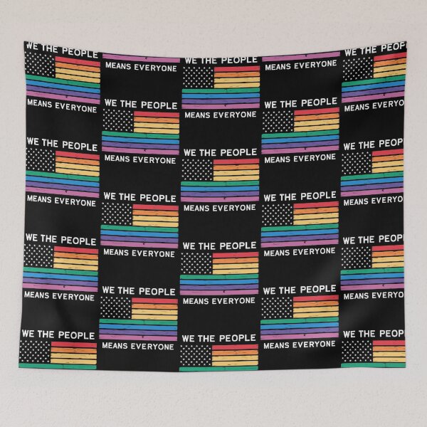 Item preview, We The People Means Everyone LGBT Pride American Flag designed and sold by alidiaa.