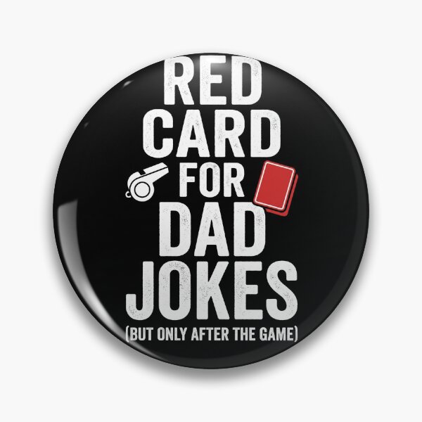 Item preview, Funny Red Card For Dad Jokes Soccer Referee Typography designed and sold by TeNovaStudio.