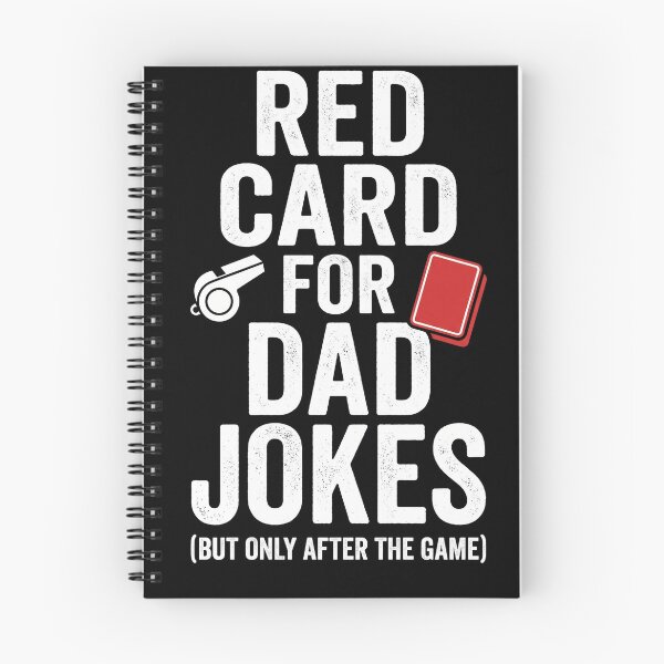 Item preview, Funny Red Card For Dad Jokes Soccer Referee Typography designed and sold by TeNovaStudio.