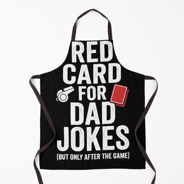 Item preview, Funny Red Card For Dad Jokes Soccer Referee Typography designed and sold by TeNovaStudio.