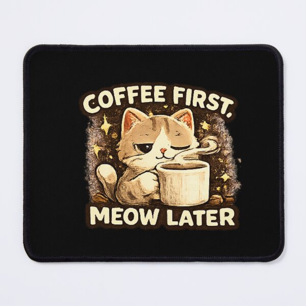 Item preview, Coffee First Meow Later Funny Cat Coffee Lover designed and sold by Hobby-up.
