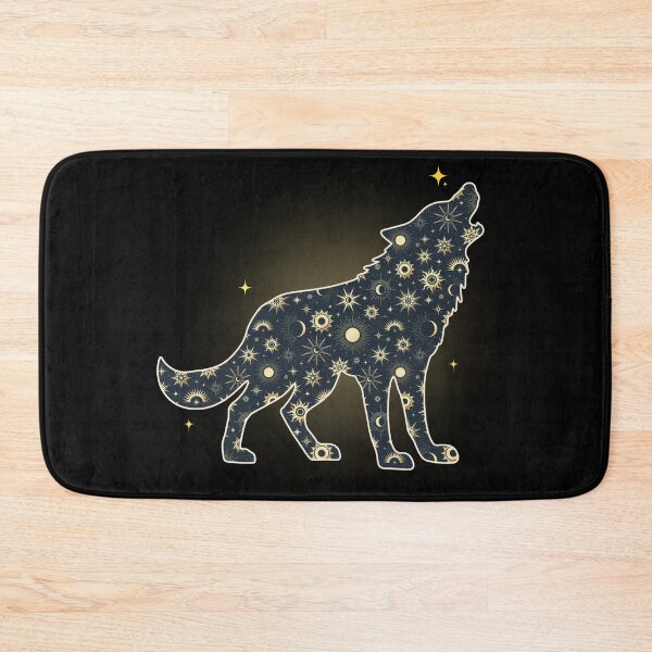 Item preview, Celestial Howling Wolf Mystical Starry Night Coyote designed and sold by QuirkyCloud Designs.
