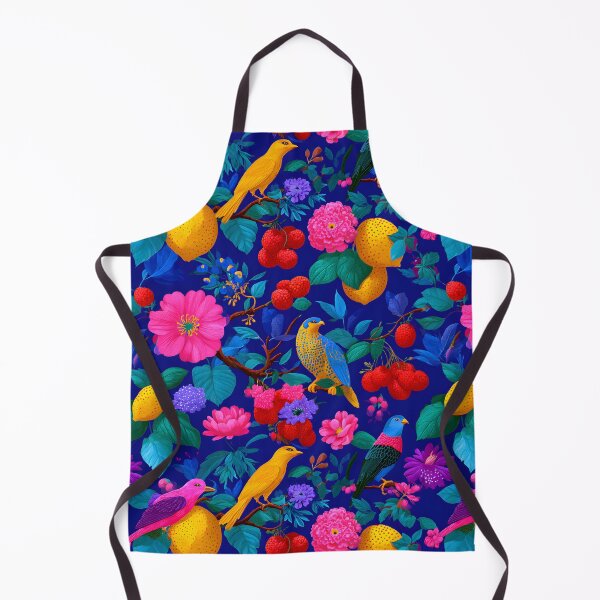 Item preview, Tropical Birds Lemon Floral Retro Pattern designed and sold by SecretDicer.