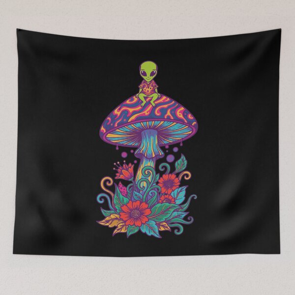 Item preview, trippy festival hippie mushroom tie dye rave designed and sold by LuminOrb.