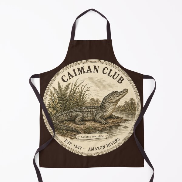 Item preview, Caiman Club Vintage Badge Amazon Wetlands Wildlife designed and sold by CalmCapy Co.