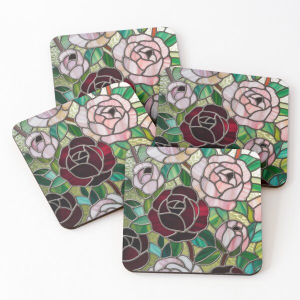 Item preview, Stained Glass Roses antique designed and sold by patterncrow.