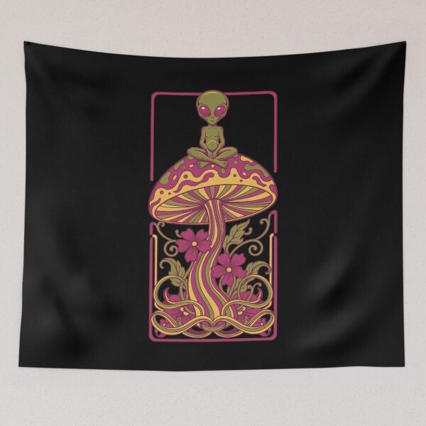 Item preview, trippy festival hippie mushroom tie dye rave designed and sold by LuminOrb.