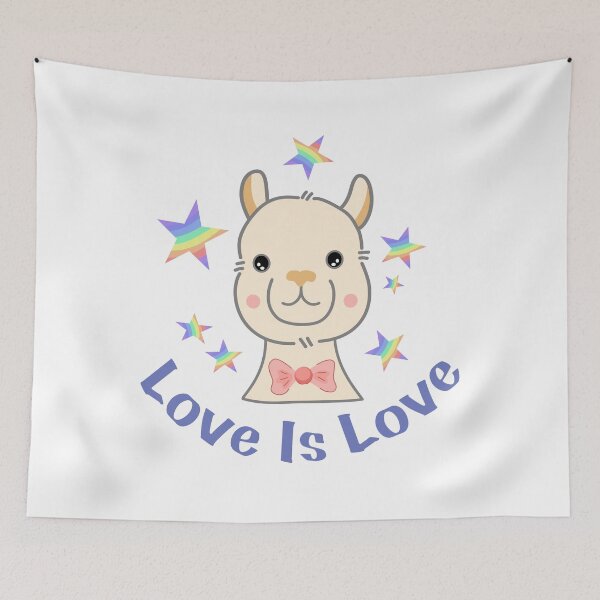 Item preview, Cute Pride Alpaca - Love Is Love Rainbow Stars designed and sold by SulariTDsign.