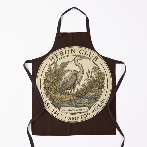 Item preview, Heron Club Vintage Badge Amazon Rivers Wildlife designed and sold by CalmCapy Co.