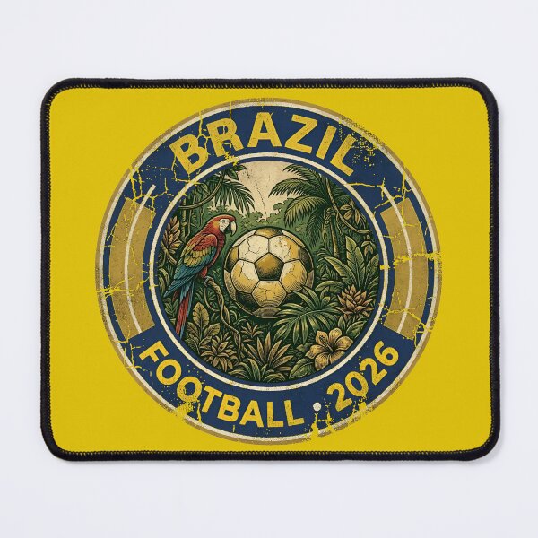 Item preview, Vintage Brazil 2026 Football Tropical Jungle Crest designed and sold by Imaginationbeyond.