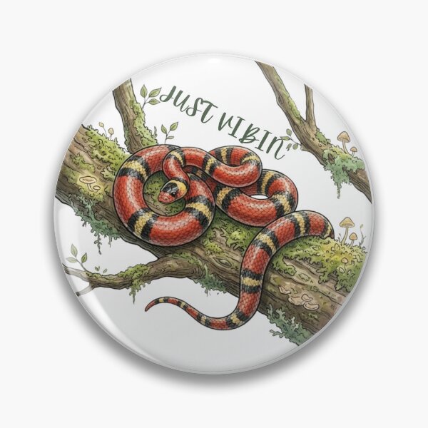 Item preview, Just Vibin Milksnake Woodland Sticker designed and sold by HoneyBreezeCo.