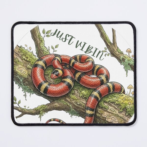 Item preview, Just Vibin Milksnake Woodland Sticker designed and sold by HoneyBreezeCo.