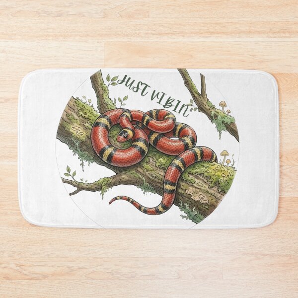 Item preview, Just Vibin Milksnake Woodland Sticker designed and sold by HoneyBreezeCo.