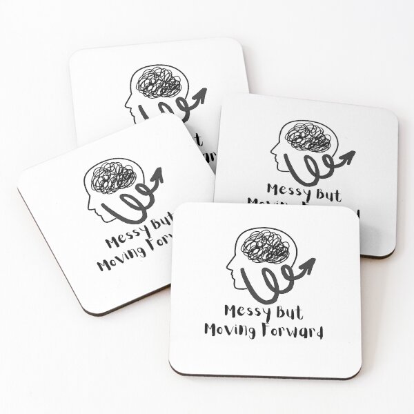 Item preview, Messy But Moving Forward Shirt – Mental Health Awareness Motivational Quote Sticker T-Shirt | Self Growth, Positive Mindset, Anxiety Recovery, Inspirational Design designed and sold by Art_IN_Design.