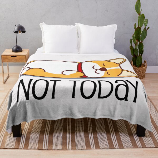 Item preview, Not Today Corgi Dog Sleeping Lazy Pet Lover designed and sold by LysiTHWIP.