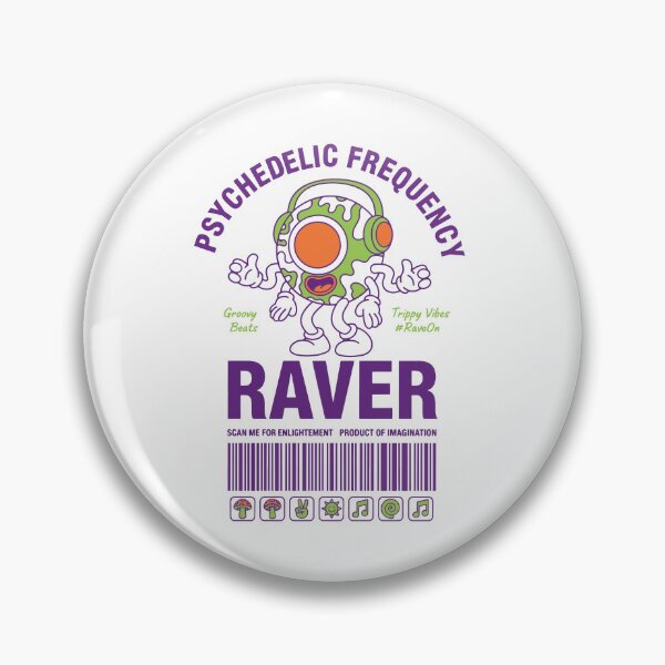 Item preview, Psychedelic Frequency Raver Trippy Mushroom Rave designed and sold by LuminOrb.