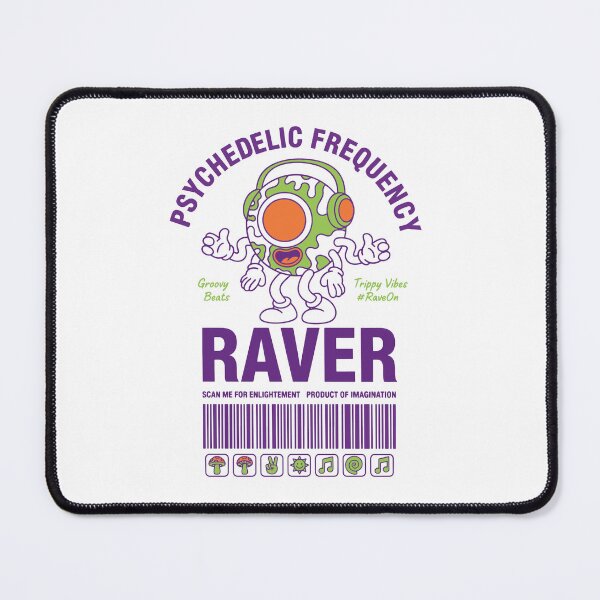 Item preview, Psychedelic Frequency Raver Trippy Mushroom Rave designed and sold by LuminOrb.