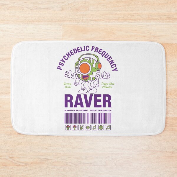 Item preview, Psychedelic Frequency Raver Trippy Mushroom Rave designed and sold by LuminOrb.