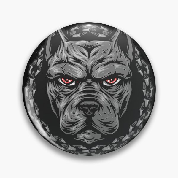 Item preview, Aggressive American Bully Red Eyes Chain Graphic designed and sold by DERA RAY.