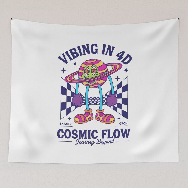 Item preview, trippy festival Vibing In 4D Cosmic Flow Journey designed and sold by LuminOrb.