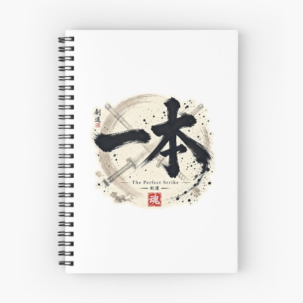 Item preview, Ippon The Perfect Strike Japanese  Kendo Ink Brush Art Sticker designed and sold by Locker39.