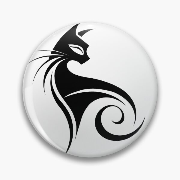 Item preview, Minimalist Black Cat Silhouette designed and sold by AI-lineDesign.
