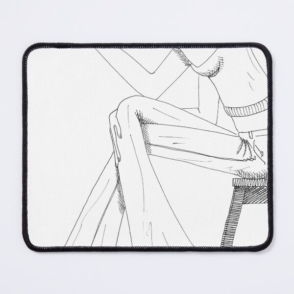 Item preview, Retro 1970s Reading Lamp – Minimalist Line Art Drawing of a Seated Woman – Vintage Art designed and sold by Keltoi-art.