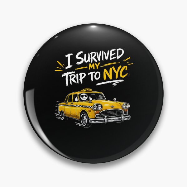 Item preview, I Survived My Trip to NYC City Yellow Car designed and sold by FreeArt2.