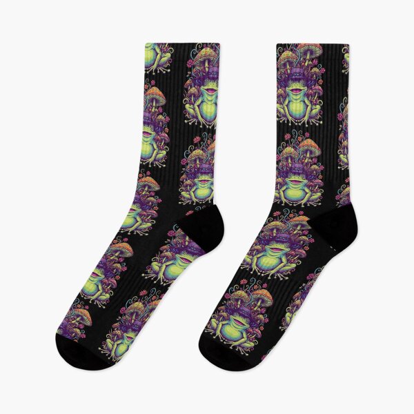 Item preview, trippy festival mushroom tie dye peace sign designed and sold by LuminOrb.