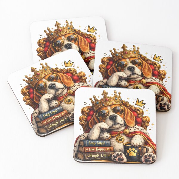 Item preview, Cool Regal Beagle King Dog Funny Royal Beagle With Sunglasses Graphic Tee designed and sold by Wear Sculpt.